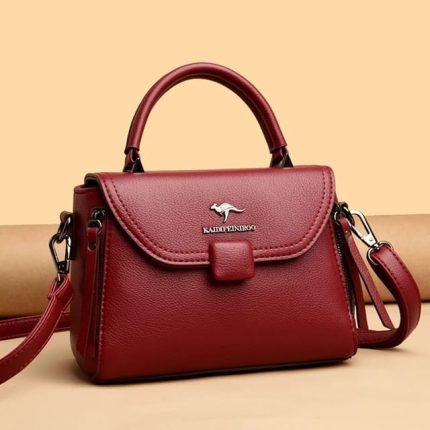 Fashionable Kangaroo leather bag (maroon)